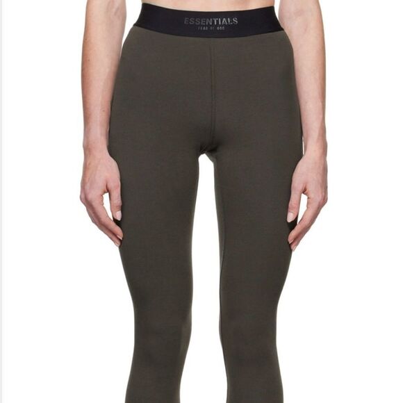 Fear Of God Essentials Leggings Dark Gray ( Iron ) Size Small MSRP: $ 88.00 - Picture 5 of 7